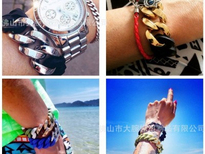 Original popular logo on THE wristbands RUBZ LUST LTD thick twist bracelet mint
