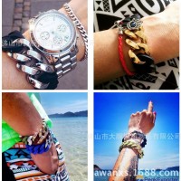 Original popular logo on THE wristbands RUBZ LUST LTD thick twist bracelet mint