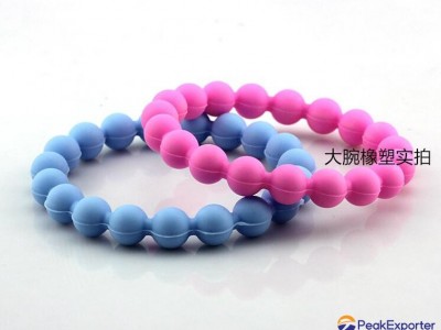 American popular logo round bead silicone bracelet noctilucent wristbands candy