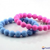 American popular logo round bead silicone bracelet noctilucent wristbands candy