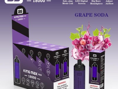 BS Kingmax Pro LED Display Show Battery Eliquid Crown Bar 18000 Puffs