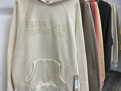 wholesale best quality Fear of God FOG Essentials SS23 Flocking Letters Hoodies