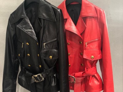 2021 New     Leather Biker Jacket women leather jacket FUR COAT