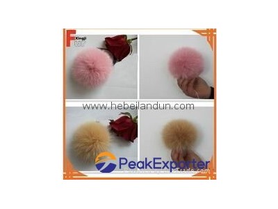 real fur pompoms