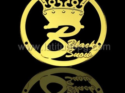 2017 Fashion stainless steel metal gold abaya logo plate for sell
