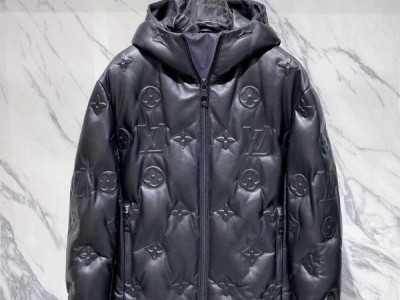 Boyhood Puffer Jacket Monogram FLOWER LEATHER DOWN JACKET Coat     onogram EMBOS