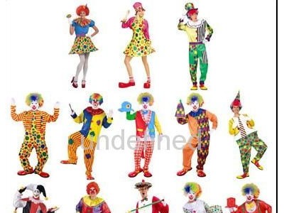 Adult Halloween costumes clowns clown wearing suits