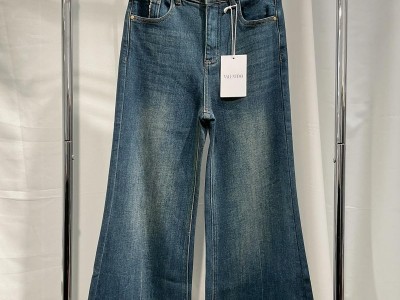 New women's hair-grabbing jeans, wide leg pants straight pants flare size SMLXL