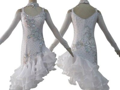 Girls and Kids Standard Competition Short Flared latin salsa dresses