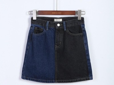 Manufacturing denim jeans skirts