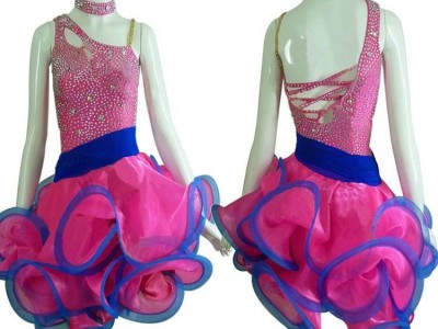 Girls and Kids Standard Competition Short Flared Latin Chacha dance dresses
