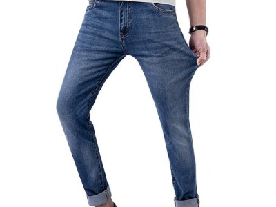 Ji    rand Blue Men's Jeans Pants Washed High Quality China Factory Wholesale