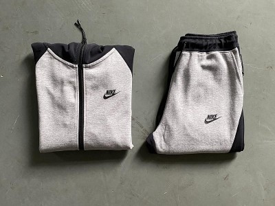 wholesale 1:1 original      Set Tech Fleece - Black & Light Grey sports suit