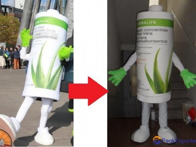 custom bottle cans mascot costume