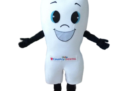 tooth mascot costume happy white teeth mascot