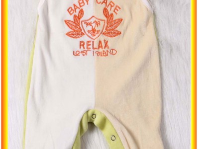 Warm Sleeveless Velvet Baby Romper With Feet