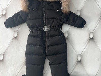 Shop         Baby's Fur-Trimmed Padded Snowsuit Enfant Salongo Baby-Schneeanzug
