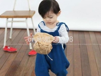 2 pcs  Striated T skirt + suspender pant ( very nice and lovely baby suit)