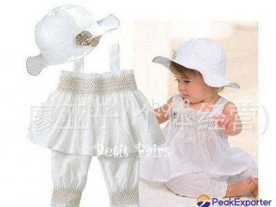 lovely hat + suspender skirt + pants/ 3 pieces set: hat + dress + pants