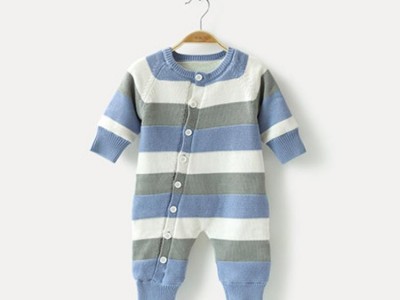 knitted newborn 100% cotton baby rompers infant toddlers clothing pajama romper
