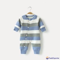 knitted newborn 100% cotton baby rompers infant toddlers clothing pajama romper