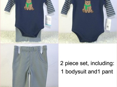newborn baby clothing set long sleeve bodysuit pant 2pcs