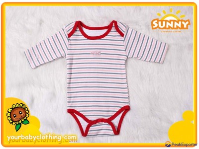 Sweet 100% Cotton Long Sleeve Baby Bodysuit
