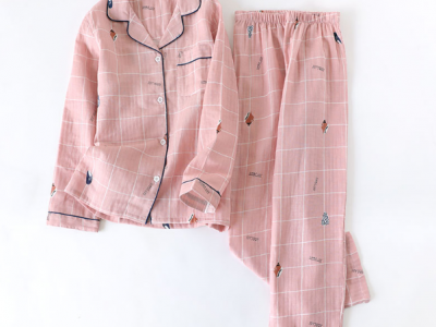Women's print long sleeve pajamas