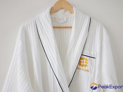 Professional High Quality White Waffle Bathrobe for Hotel