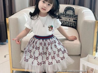 Beautiful Kids Skirts, Children Dress, White T-Shirt