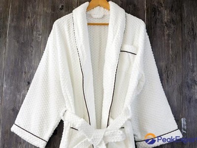 China Supplier 100% Cotton Jacquard Weave Terry Bathrobe