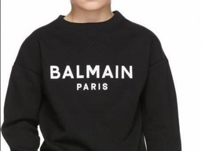 Balmain Kids Logo cotton Sweatshirt Crewneck Design Baby Toddler infant children