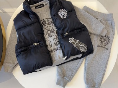 Kids Chrome Heart down jacket vest Tracksuit sweatshirt hoodies children youth