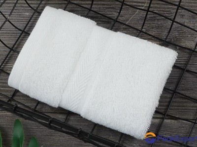 100% Cotton 5 Star Hotel Dedicated White Dobby Small Face Towel
