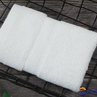 100% Cotton 5 Star Hotel Dedicated White Dobby Small Face Towel
