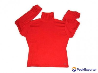 lady's long sleeve turtleneck t-shirts