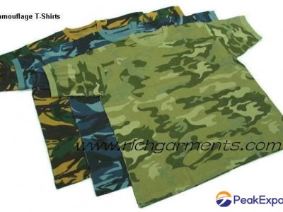 camouflage T-shirt printed
