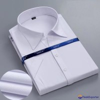 EM Custom 100% Cotton Short Sleeve Hight Quality White Men's Business Shirt