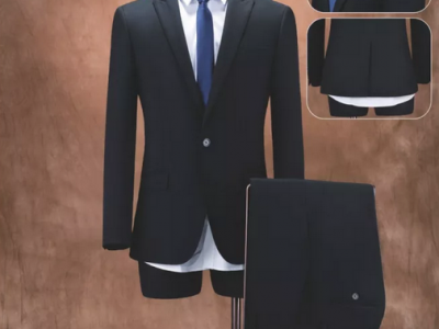 Top Quality 100% wool black mens custom tailor suits fitness clothing