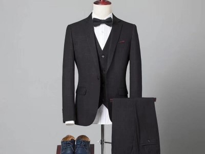 Latest Design Tweed Slim Fit 3 Piece Checked Coat Pant Men Suit Tweed Suit