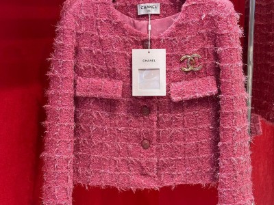 Chan-el Tweed Boucle Blazer Jacket Cha-nel tweed fluffy jacket coat