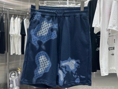 Shorts, Dark Blue, Monogram, Men Shorts
