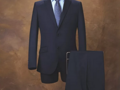 Custom Slim Fit jacket blue Fashion Mens Single Breasted Two Button suit