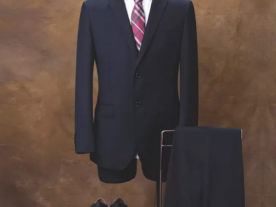Custom made mens Virgin Wool Suit, Slim Fit