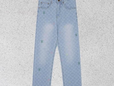 Wholesale               the Creator Monogram Denim Pants Washed Indigo