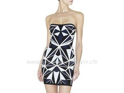 2015 strapless printing bandage dress manufactory evening dresses