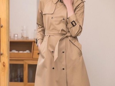 Women's Vintage          Beige Check Trench Coat          Trench Coat for women
