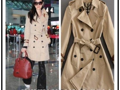 European Fashion Designer Women Ladies Winter Double Breasted Long Trench Coat