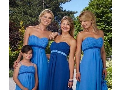 Strapless Sweetheart Calf Length Custom Chiffon Junior Bridesmaid Dress M054