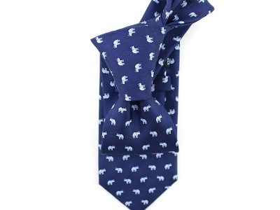 Handmade Men's Fashion Exquisite Silk Custom Printed Animal Elephant Necktie